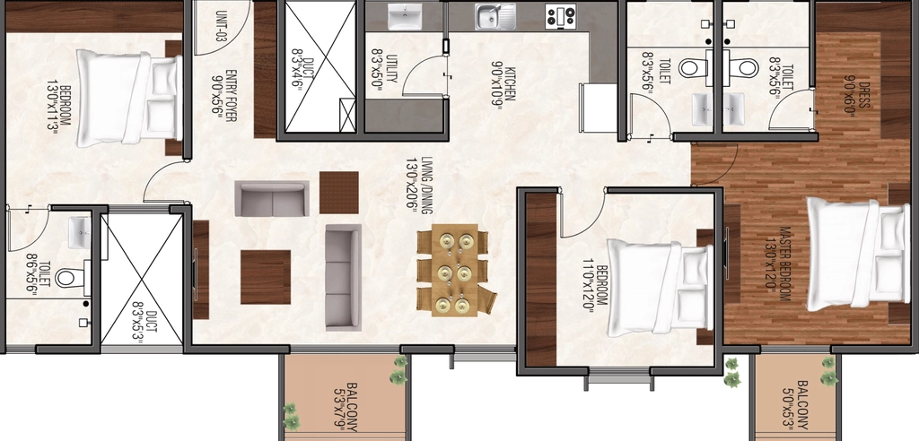 3 BHK Flat in GRC Savora in Choodasandra, Bangalore - Image 931565