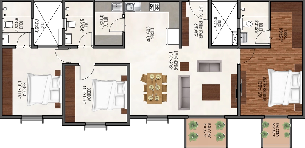 3 BHK Flat in GRC Savora in Choodasandra, Bangalore - Image 931566