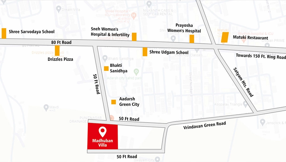 Location of Shri Madhuban Villa in Vavdi, Rajkot - Image 436398