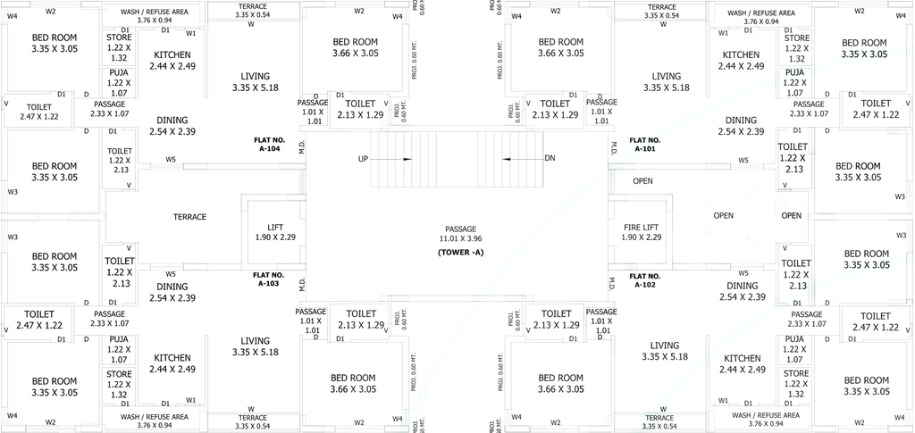 Floor Plan of Snehgram Hills in Vavdi, Rajkot - Image 436418