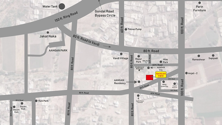 Location of SR Aangan View in Vavdi, Rajkot - Image 436429
