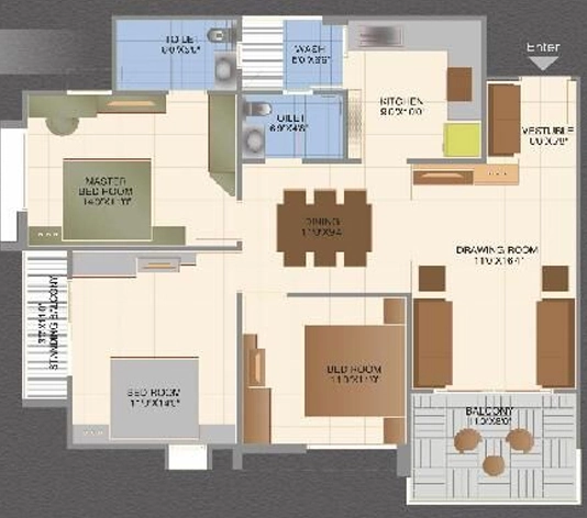 3 BHK Flat in Essarjee Adharshilla South Block in Awadhpuri, Bhopal - Image 931623