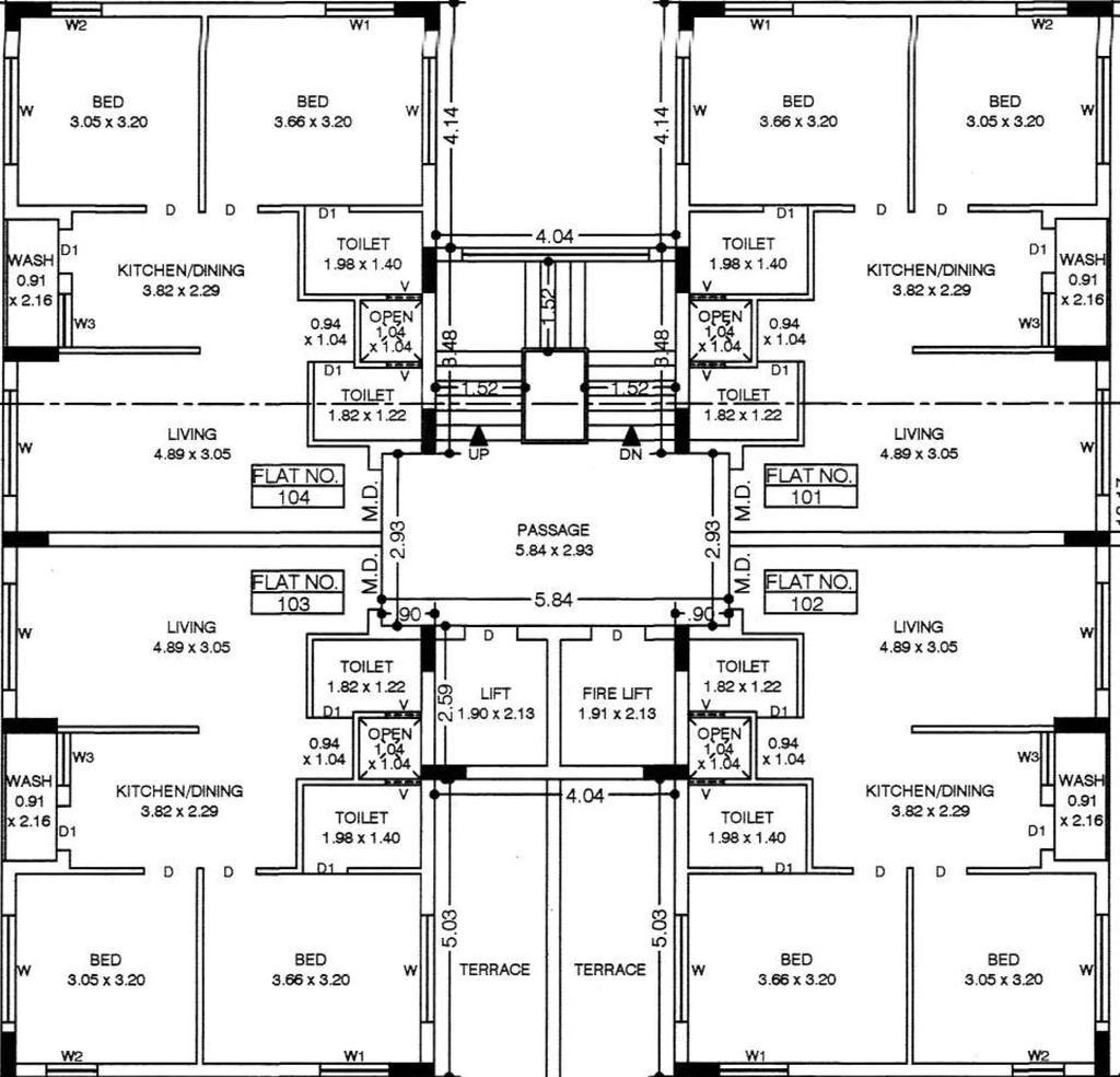 Floor Plan of Sukhnath Golden Plaza in Vavdi, Rajkot - Image 436437