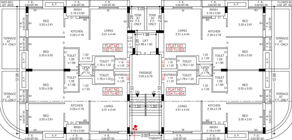 Floor Plan of Sukhnath Golden Prime in Vavdi, Rajkot - Image 436450