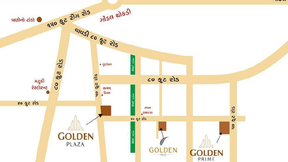 Location of Sukhnath Golden Prime in Vavdi, Rajkot - Image 436448