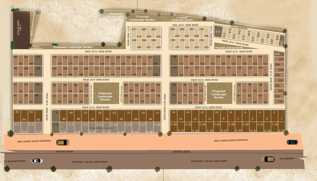 Master Plan of Akash Top City in Bhauri, Bhopal - Image 436634