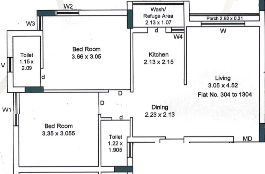 2 BHK Flat in Vision Krishna Bhoomi in Vavdi, Rajkot - Image 931581