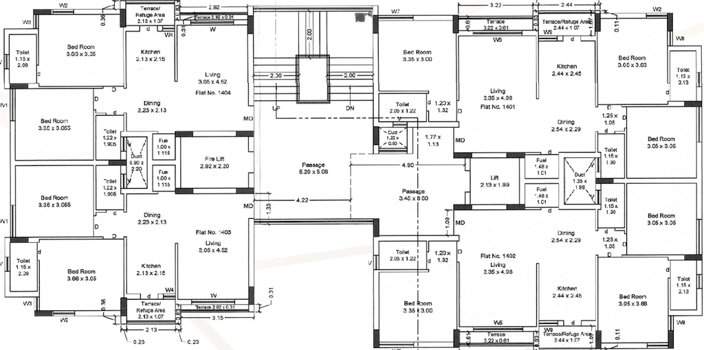 Floor Plan of Vision Krishna Bhoomi in Vavdi, Rajkot - Image 436475