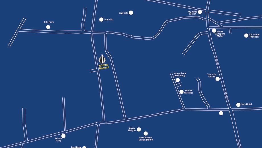 Location of Commercial Vision Krishna Bhoomi in Vavdi, Rajkot - Image 436479