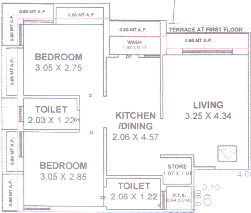 2 BHK Flat in VM Vidhi Heights in Vavdi, Rajkot - Image 931585