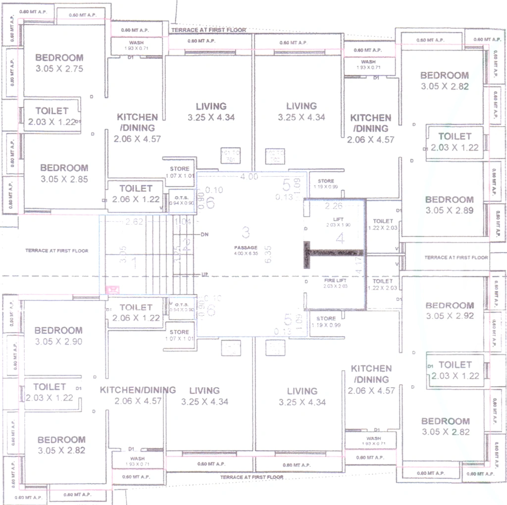 Floor Plan of VM Vidhi Heights in Vavdi, Rajkot - Image 436488