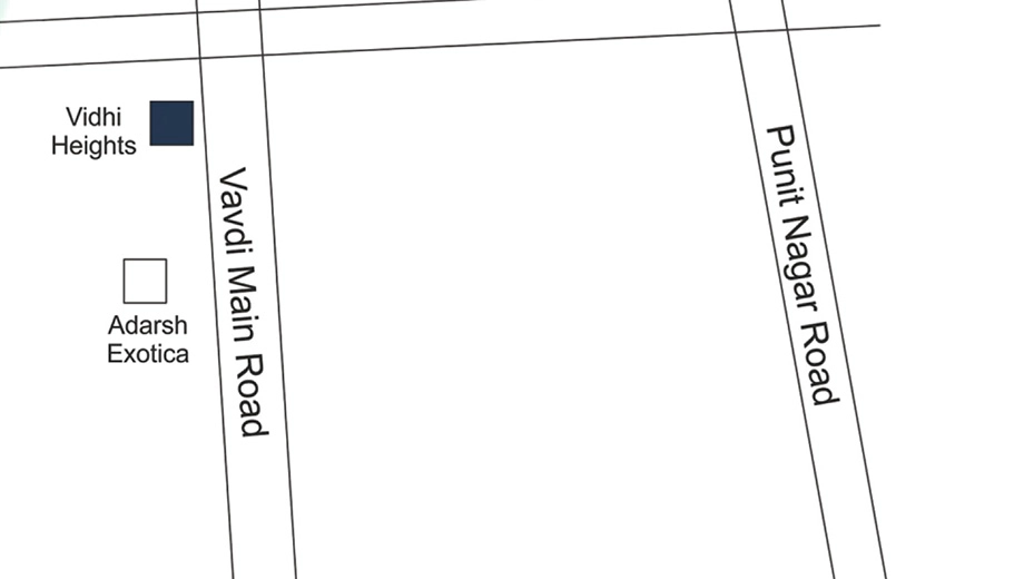 Location of VM Vidhi Heights in Vavdi, Rajkot - Image 436486