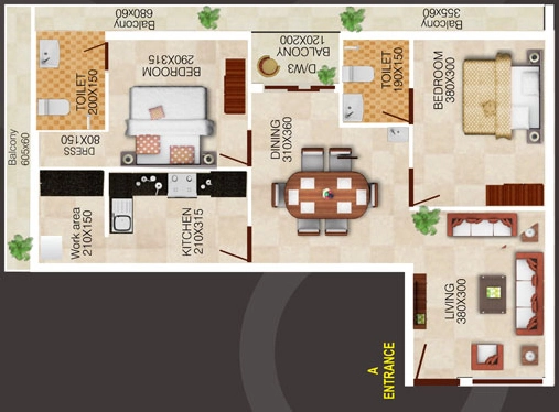 2 BHK Flat in Dream Flower Sandford in Aluva, Kochi - Image 931597