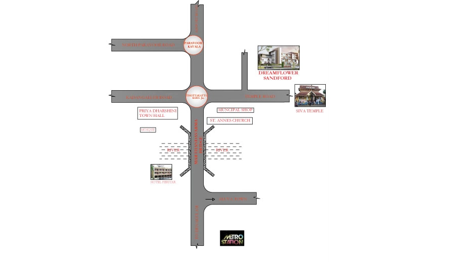 Location of Dream Flower Sandford in Aluva, Kochi - Image 436527