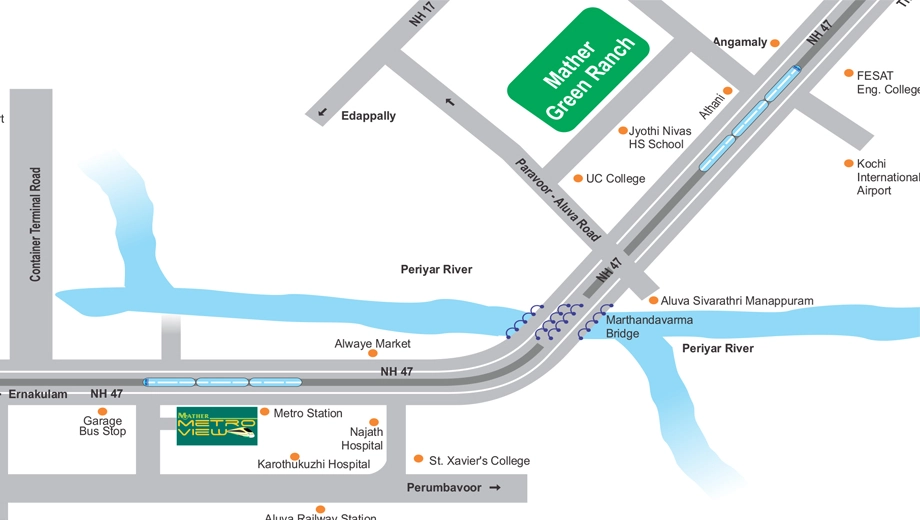 Location of Mather Green Ranch in Aluva, Kochi - Image 436518