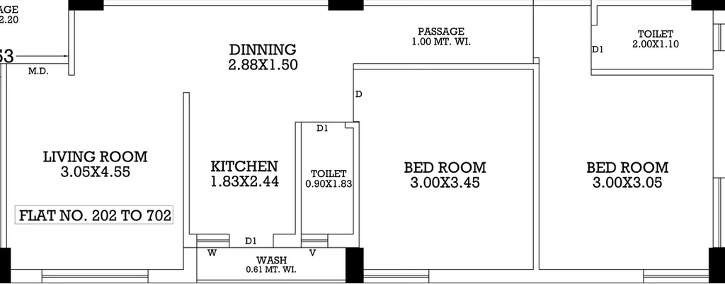 2 BHK Flat in VVJ Akshar Avenue in Vavdi, Rajkot - Image 931586