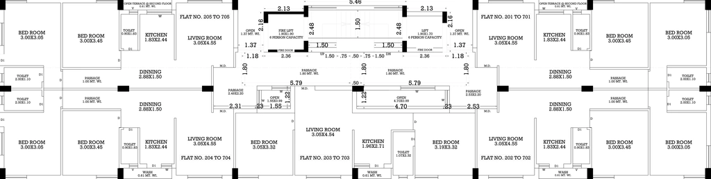 Floor Plan of VVJ Akshar Avenue in Vavdi, Rajkot - Image 436495