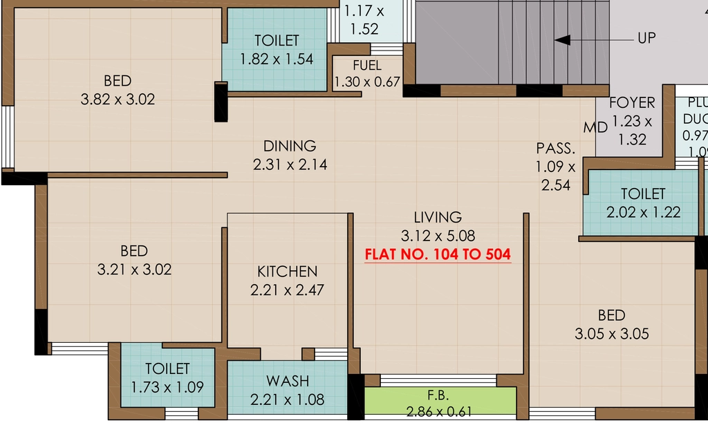 3 BHK Flat in Aditi Tulshi Sanidhya in Kotharia, Rajkot - Image 931598