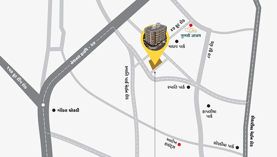 Location of Aditi Tulshi Sanidhya in Kotharia, Rajkot - Image 436555
