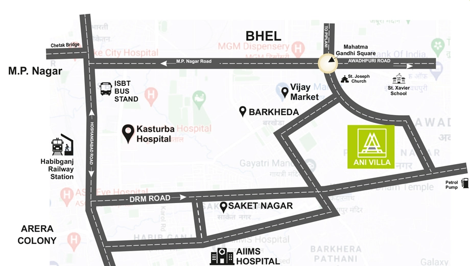 Location of Esscon Ani Villa in Barkhera Pathani, Bhopal - Image 436652