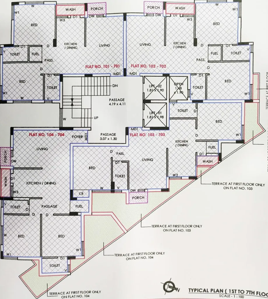 Floor Plan of Aditi Tulsi Aashray in Kotharia, Rajkot - Image 436562