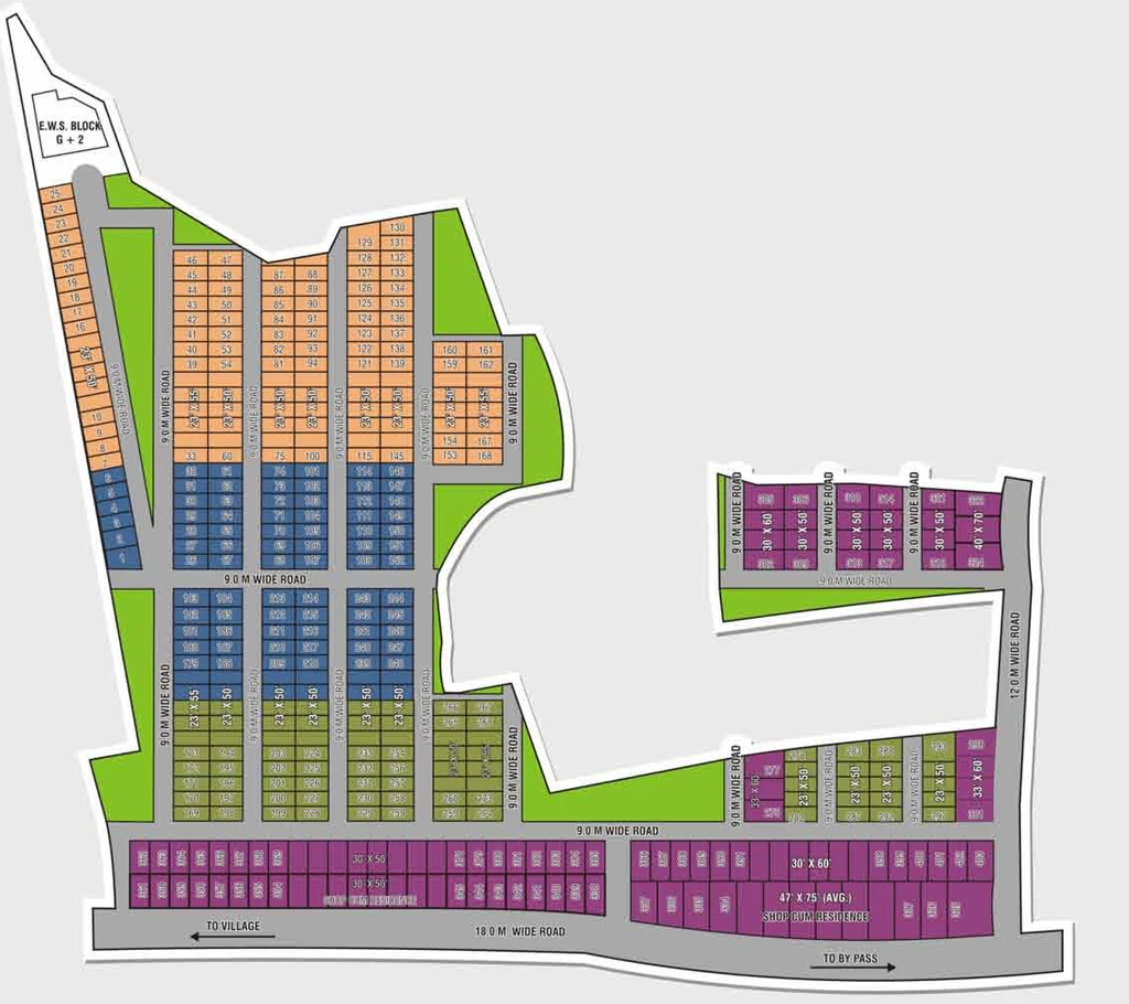 Master Plan of Global Suncity Greens in Bhauri, Bhopal - Image 436657