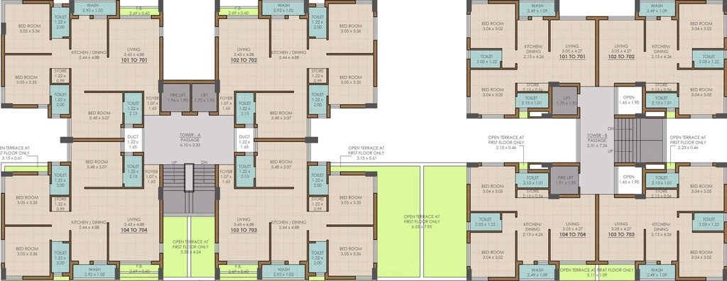Floor Plan of Aditi Tulsi Pushpavan in Kotharia, Rajkot - Image 436569