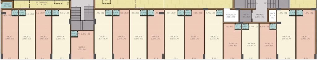 Floor Plan of Commercial Aditi Tulsi Pushpavan in Kotharia, Rajkot - Image 436574