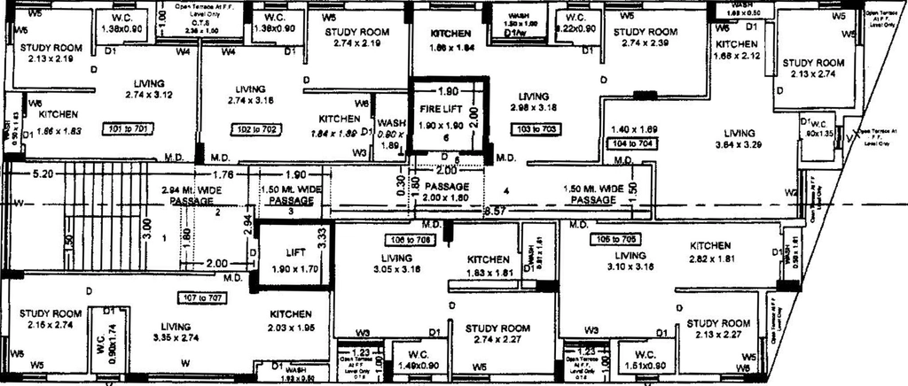 Floor Plan of Arihant Gulmohar Avenue in Kotharia, Rajkot - Image 436580