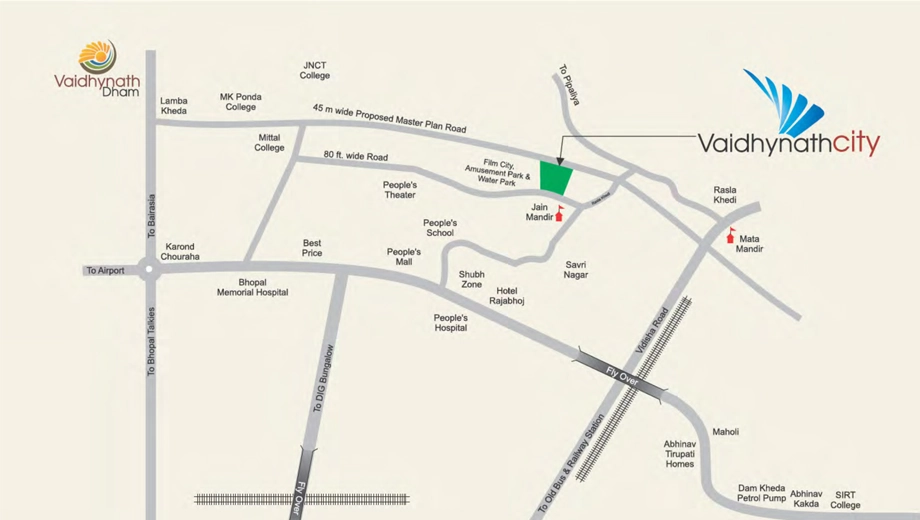 Location of Plot Mansa Vaidyanath City in Ayodhya Bypass, Bhopal - Image 436664