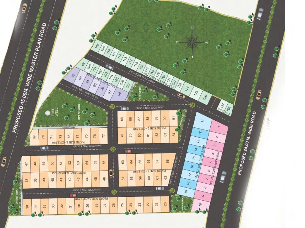 Master Plan of Plot Mansa Vaidyanath City in Ayodhya Bypass, Bhopal - Image 436665