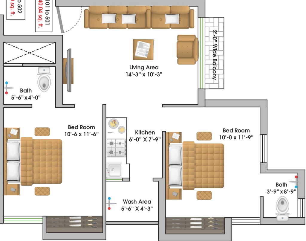 2 BHK Flat in Balaji Kadam in Kotharia, Rajkot - Image 931607
