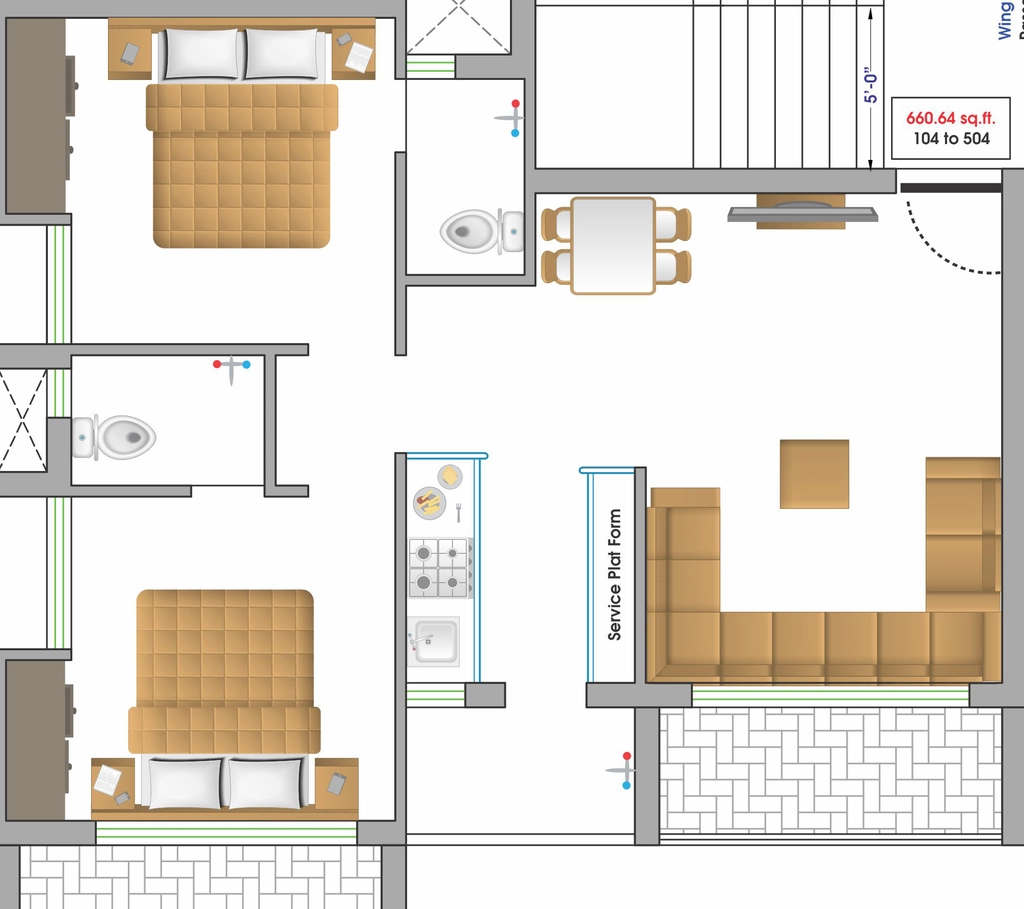 2 BHK Flat in Balaji Kadam in Kotharia, Rajkot - Image 931608