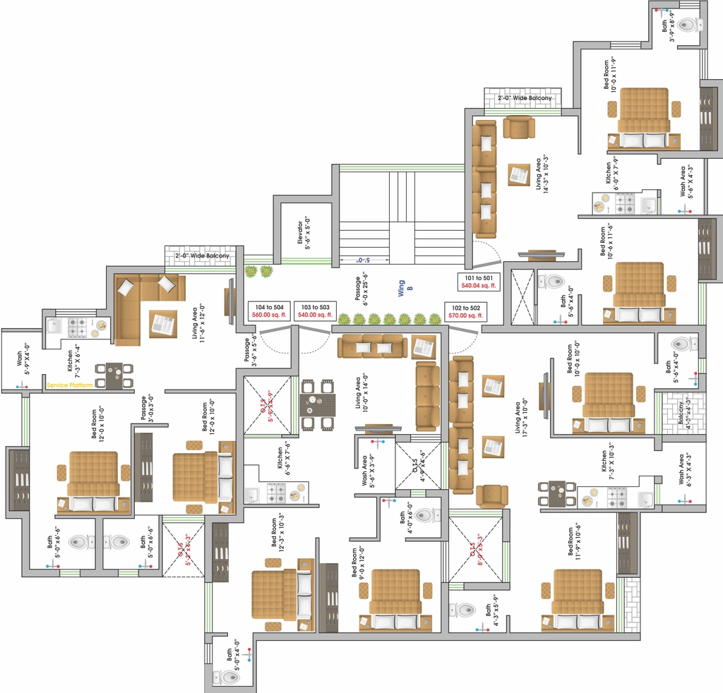 Floor Plan of Balaji Kadam in Kotharia, Rajkot - Image 436593