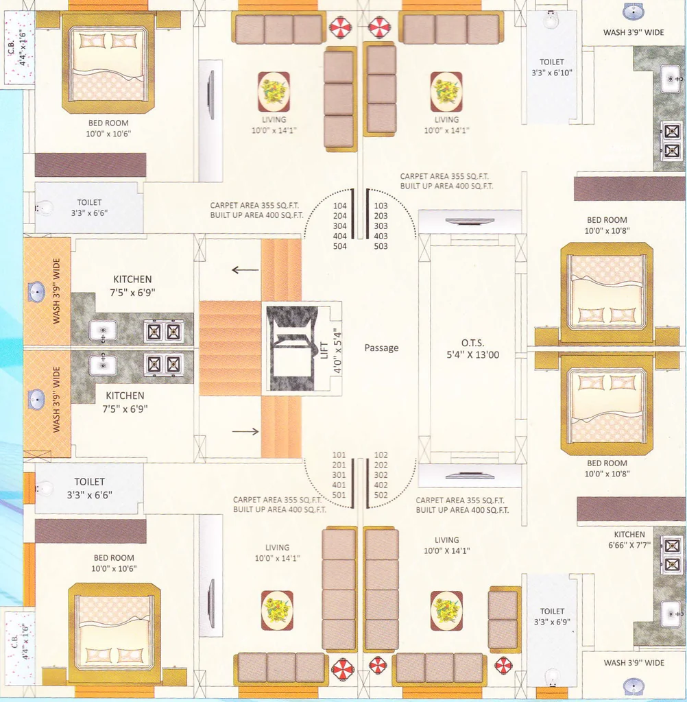 Floor Plan of Samjuben Blue Sky 2 in Kotharia, Rajkot - Image 436598