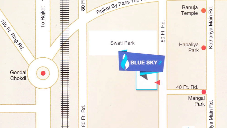 Location of Samjuben Blue Sky 2 in Kotharia, Rajkot - Image 436597
