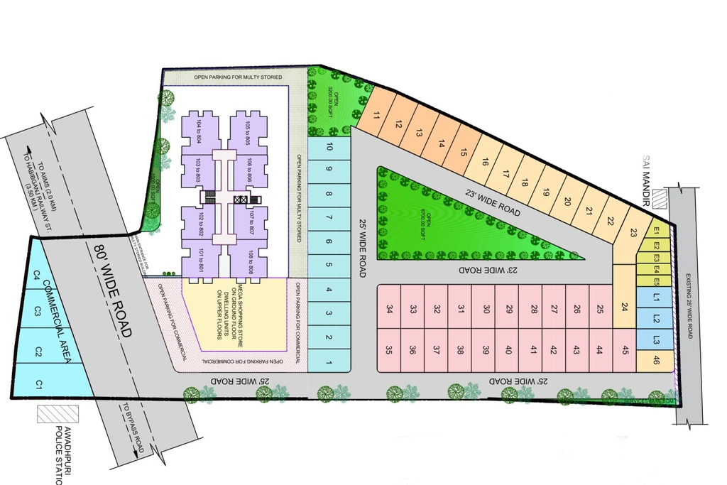 Master Plan of Surabhi Smart City Phase 1 in Barkhera Pathani, Bhopal - Image 436618