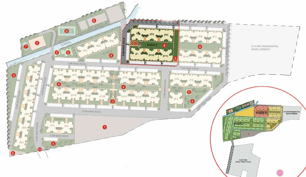 Master Plan of Unitech Unihomes Phase 2 in Bairagarh Chichali, Bhopal - Image 436675