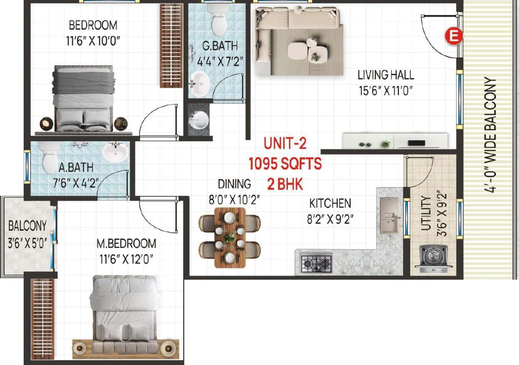 2 BHK Flat in VR Pride in Singasandra, Bangalore - Image 931658