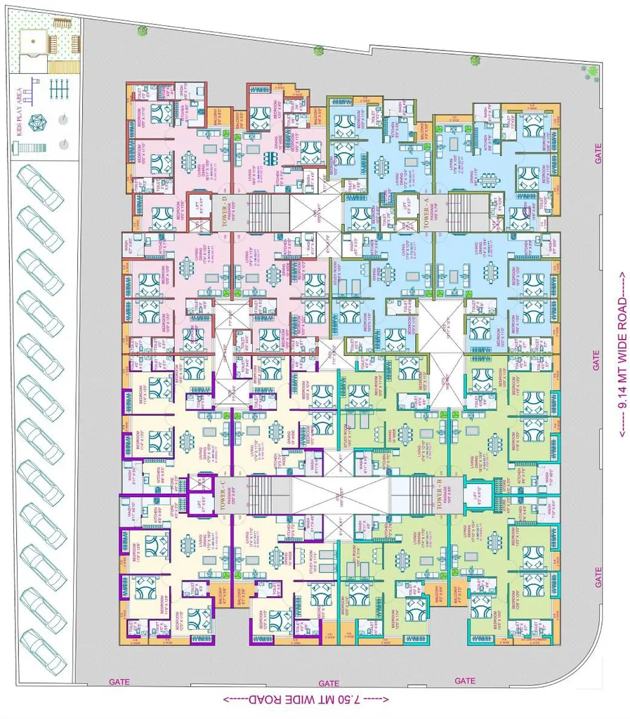 Master Plan of Yogesh 99 Merrygold in Kalavad Road, Rajkot - Image 436695