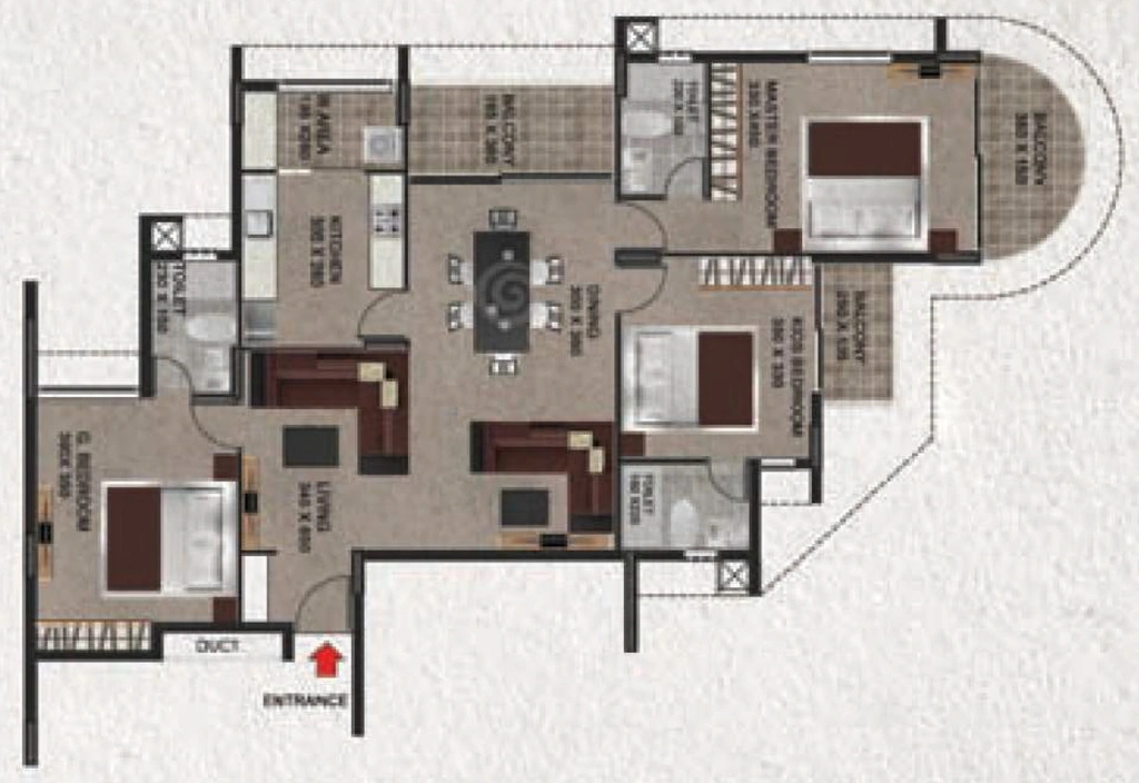 3 BHK Flat in Heera The River Park in null, Thiruvananthapuram - Image 931686