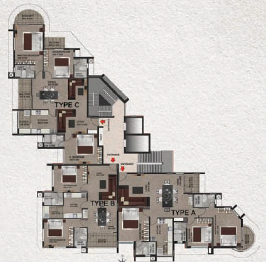 Floor Plan of Heera The River Park in null, Thiruvananthapuram - Image 436761