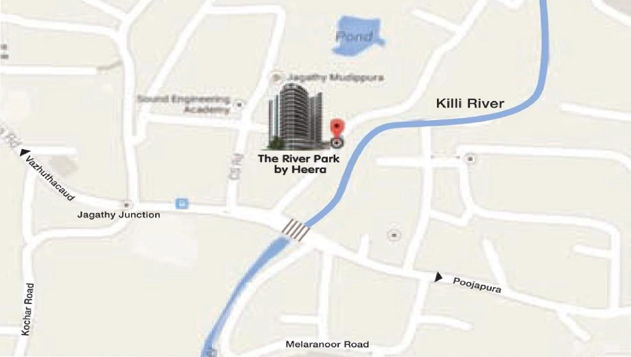 Location of Heera The River Park in null, Thiruvananthapuram - Image 436760