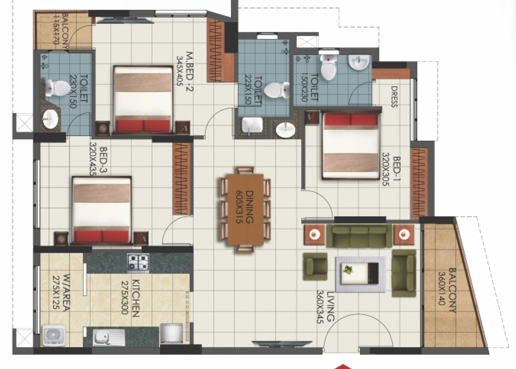 3 BHK Flat in Nikunjam Meridian in null, Thiruvananthapuram - Image 931690