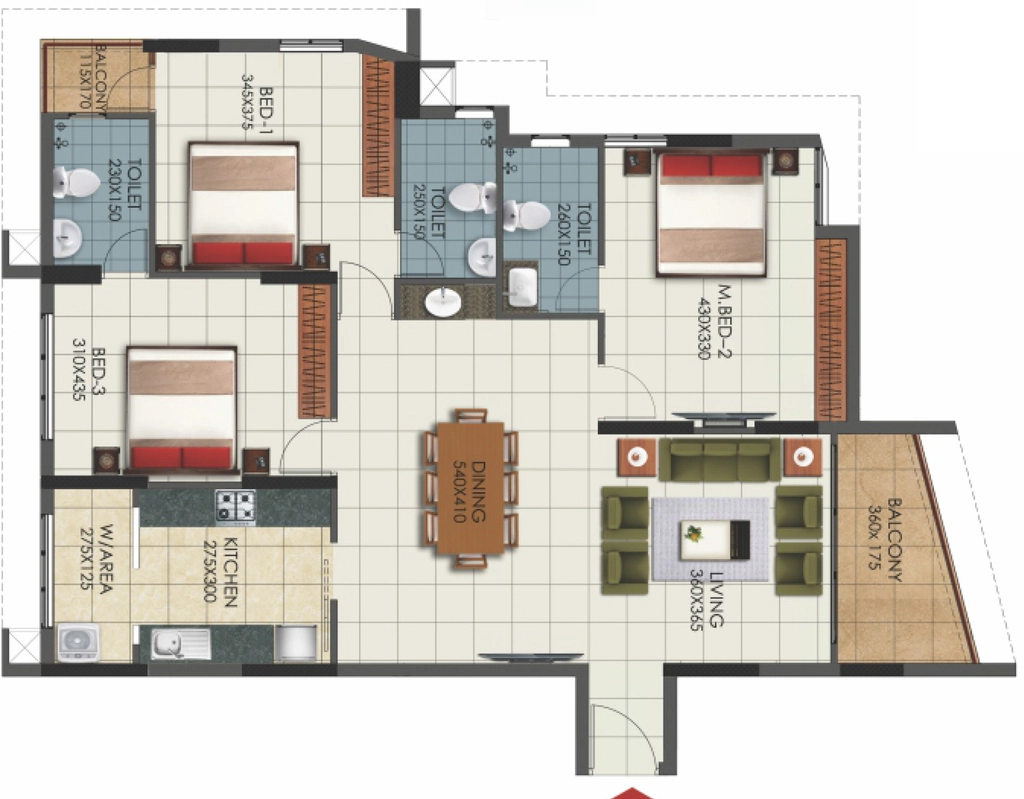 3 BHK Flat in Nikunjam Meridian in null, Thiruvananthapuram - Image 931691