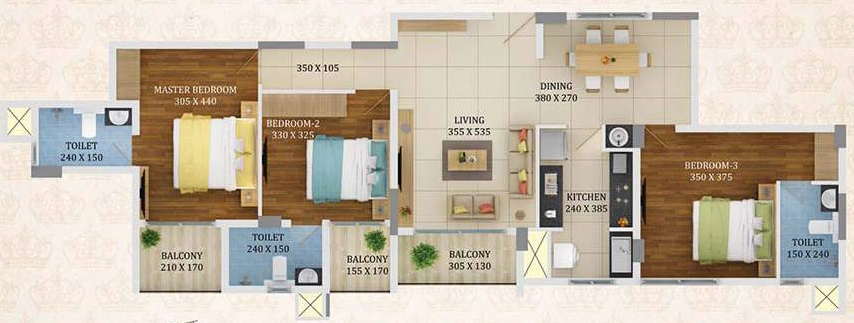 3 BHK Flat in Asset Sovereign in Palayam, Thiruvananthapuram - Image 931702
