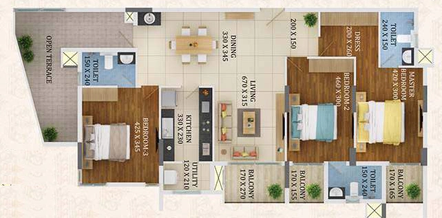 3 BHK Flat in Asset Sovereign in Palayam, Thiruvananthapuram - Image 931703