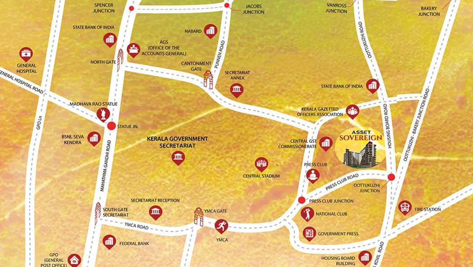 Location of Asset Sovereign in Palayam, Thiruvananthapuram - Image 436793