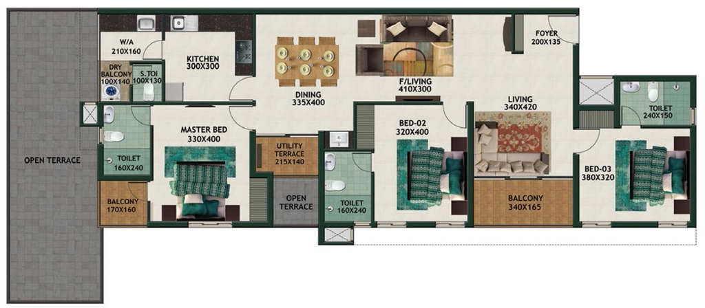 3 BHK Flat in Favourite Le Royale in Palayam, Thiruvananthapuram - Image 931711