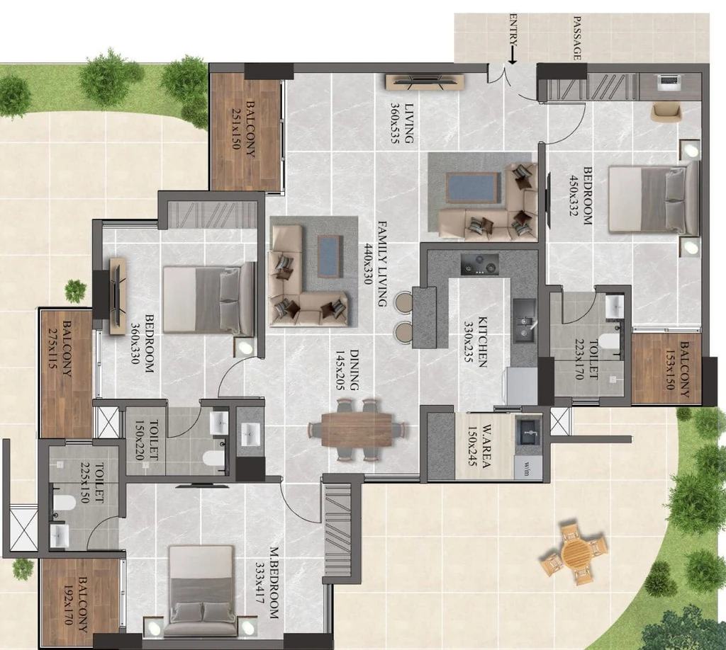 3 BHK Flat in Sree Dhanya Ai in Kowdiar, Thiruvananthapuram - Image 931720